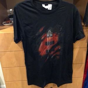 Men’s t shirt with bass guitar